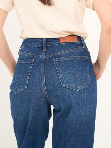 Lee Cooper - Blugi dama wide cu aspect usor decolorat - Img 4