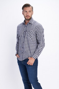 Lee Cooper - Camasa barbat cu maneca lunga din bumbac si model in carouri