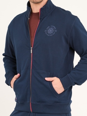 Lee Cooper - Hanorac barbat cu fermoar si detalii logo - Img 3