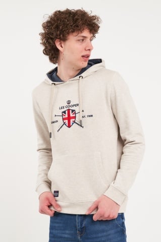 Lee Cooper - Hanorac barbat cu gluga si imprimeu logo
