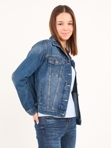 Lee Cooper - Jacheta dama denim cu buzunare si aspect decolorat - Img 5