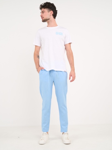 Lee Cooper - Pantaloni lungi barbat de culoare uniforma cu snur - Img 9