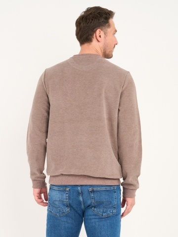 Lee Cooper - Pulover barbat de culoare uniforma cu detalii logo - Img 4