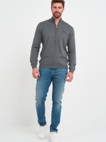 Lee Cooper - Pulover barbat de culoare uniforma cu fermoar - Img 6