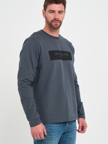 Lee Cooper - Tricou barbat cu maneca lunga cu logo aplicat - Img 6