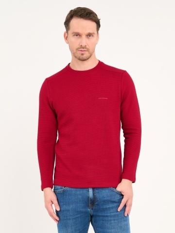 Lee Cooper - Tricou barbat cu maneca lunga de culoare uniforma