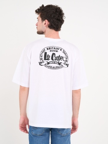 Lee Cooper - Tricou barbat de culoare uniforma cu imprimeu logo - Img 4