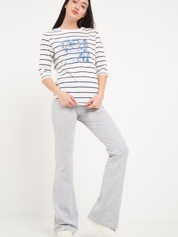 Lee Cooper - Tricou dama cu dungi si imprimeu grafic - Img 8