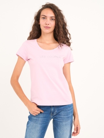 Lee Cooper - Tricou dama cu maneca scurta de culoare uniforma