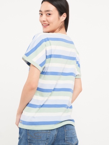 Lee Cooper - Tricou dama cu maneca scurta si dungi - Img 3
