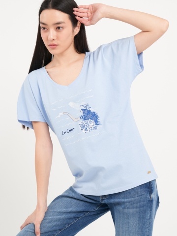 Lee Cooper - Tricou dama cu maneca scurta si imprimeu - Img 6
