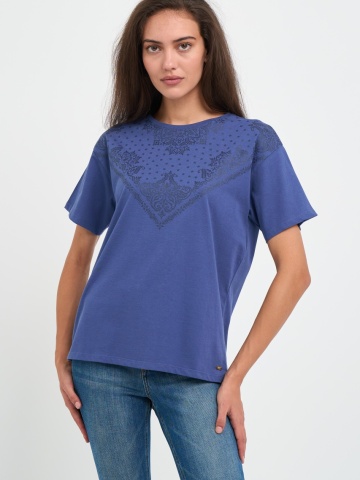 Lee Cooper - Tricou dama cu model grafic si logo