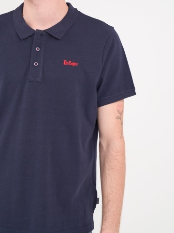 Lee Cooper - Tricou polo barbat de culoare uniforma - Img 3
