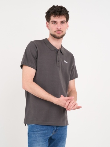 Lee Cooper - Tricou polo barbat de culoare uniforma - Img 5