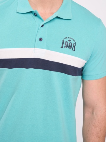 Lee Cooper - Tricou polo barbat maneca scurta cu logo - Img 4
