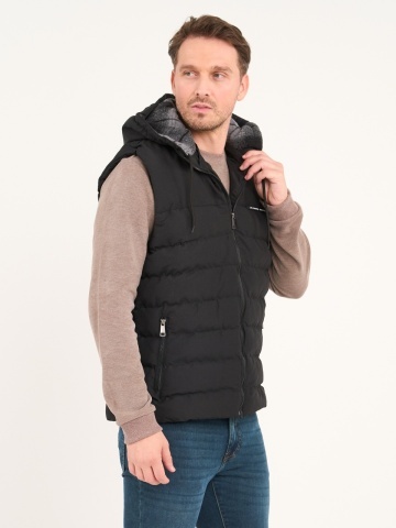 Lee Cooper - Vesta barbat cu gluga si detalii logo - Img 5