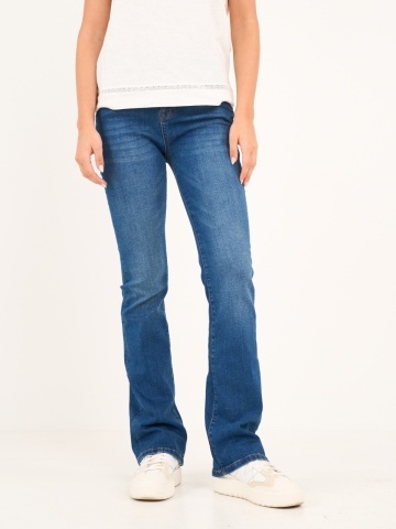 Timeout - Blugi dama bootcut cu aspect decolorat