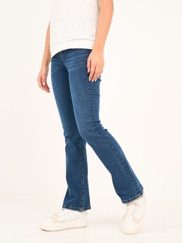 Timeout - Blugi dama bootcut de culoare uniforma - Img 8