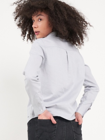 Timeout - Camasa dama de culoare uniforma cu logo aplicat - Img 4