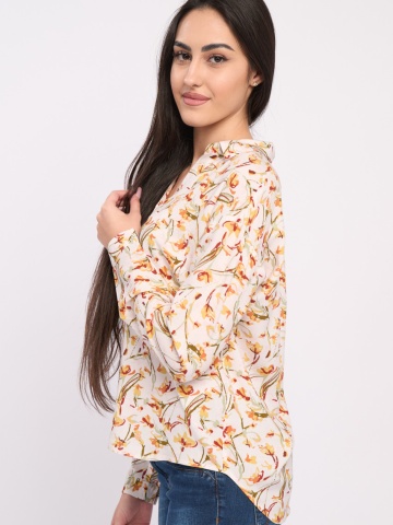 Timeout - Camasa dama maneca lunga cu model floral - Img 5