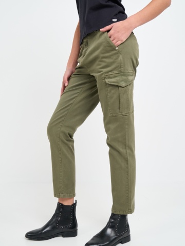 Timeout - Pantaloni cargo dama de culoare uniforma - Img 5