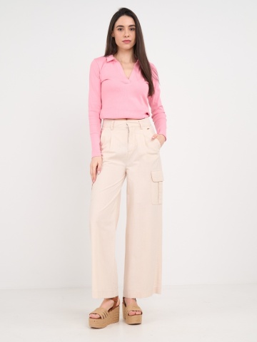 Timeout - Pantaloni lungi dama cu buzunare de culoare uniforma - Img 14