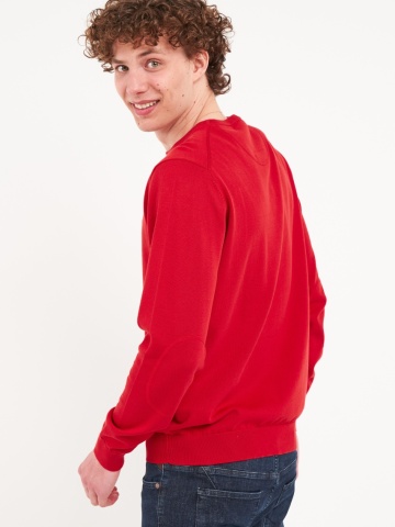Timeout - Pulover barbat de culoare uniforma cu logo - Img 3