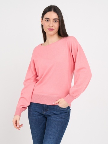 Timeout - Pulover dama cu maneca lunga de culoare uniforma