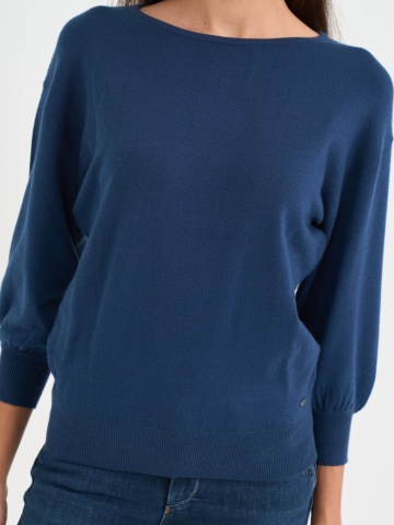 Timeout - Pulover dama de culoare uniforma si logo aplicat - Img 3