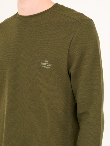 Timeout - Tricou barbat cu maneca lunga si detalii logo - Img 6