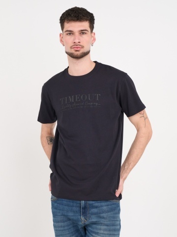 Timeout - Tricou barbat cu maneca scurta si imprimeu logo - Img 4