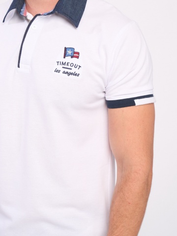 Timeout - Tricou barbat polo cu imprimeu logo - Img 4