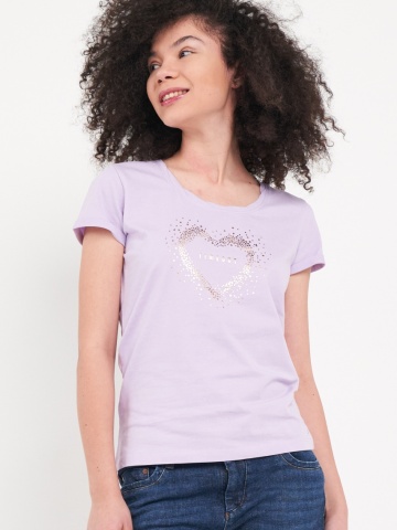 Timeout - Tricou dama cu imprimeu inima