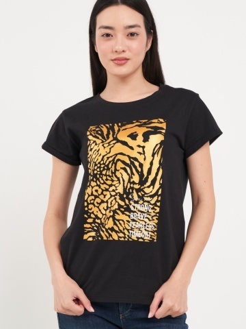 Timeout - Tricou dama cu maneca scurta si imprimeu grafic