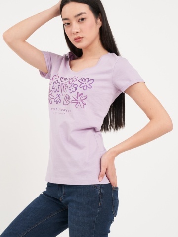 Timeout - Tricou dama cu maneca scurta si imprimeu grafic - Img 6