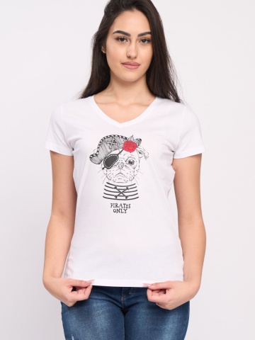 Timeout - Tricou maneca scurta dama cu model imprimat