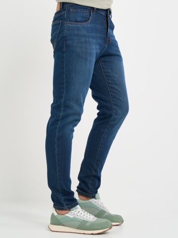 Kenvelo - Blugi barbat slim aspect usor decolorat - Img 5