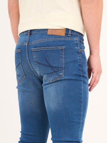 Kenvelo - Blugi barbat slim cu aspect usor decolorat - Img 3