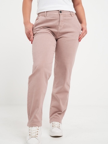 Kenvelo - Pantaloni lungi dama de culoare uniforma cu buzunare