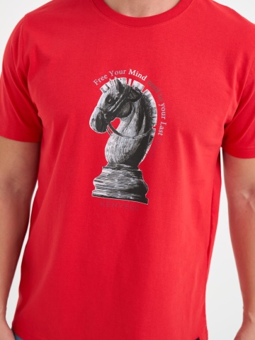 Kenvelo - Tricou barbat cu logo si imprimeu grafic - Img 3
