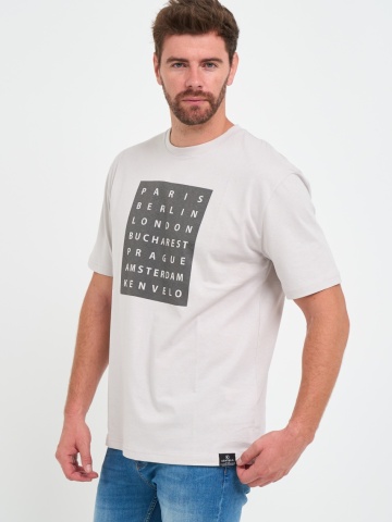 Kenvelo - Tricou barbat cu maneca scurta si imprimeu text grafic - Img 6
