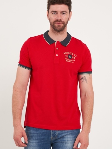 Kenvelo - Tricou barbat polo cu detalii logo