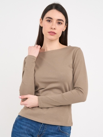 Kenvelo - Tricou dama cu maneca lunga de culoare uniforma - Img 3