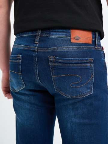 Lee Cooper - Blugi barbat carrot fit cu aspect decolorat - Img 2