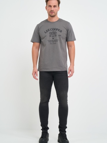 Lee Cooper - Blugi barbat super slim de culoare inchisa si logo - Img 7