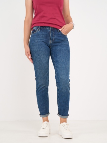 Lee Cooper - Blugi dama girlfriend de culoare uniforma