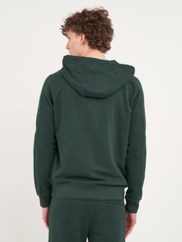 Lee Cooper - Hanorac barbat cu gluga si fermoar cu logo aplicat - Img 3