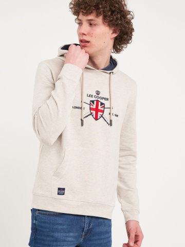 Lee Cooper - Hanorac barbat cu gluga si imprimeu logo - Img 4
