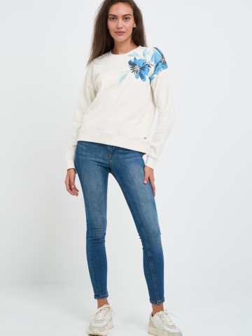 Lee Cooper - Hanorac dama cu imprimeu floral si logo - Img 7
