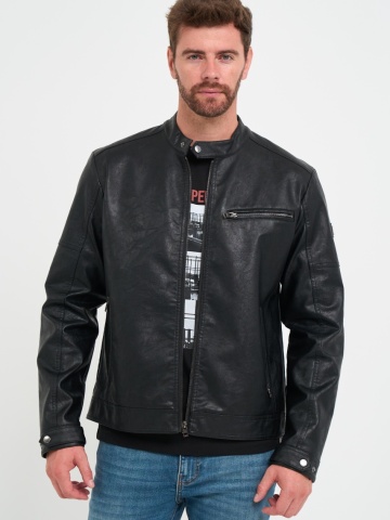 Lee Cooper - Jacheta barbat din piele ecologica cu buzunare